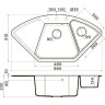 Мойка OMOIKIRI YONAKA 98-C-MA Artgranit/марципан 4993711